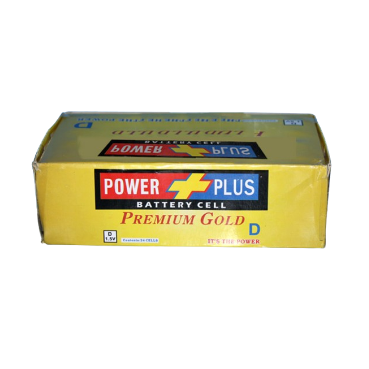 Cell - Battery Cell - Cell Battery - Cells - Power Plus Premium Gold D-Size Battery Cell 24/Box