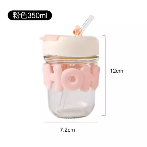 2%20Way%20Drinking%20HOHO%20Aesthetic%20Glass%20Cup''%20Straw%20Tumbler%20Glass%20Drinking%20Bottle%20350ml%20Coffee%20Tumbler,%20Leak-Proof%20Travel%20Cup%20-%20Image%204