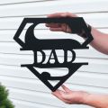 Superman Logo with name wooden wall art, laser cut wooden wall art, wall decoration item, kids room wall art. 