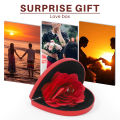 Rose Flower Rotating Ring Box, Proposal Box,Jewelry Box(Without Ring). 
