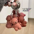 Julystar PACK OF 6 Bear Keychain Style Trendy LIP GLOSS MATTE MAKE UP YOUR LIPS FOR GIRLS & FOR WOMEN MOC153. 