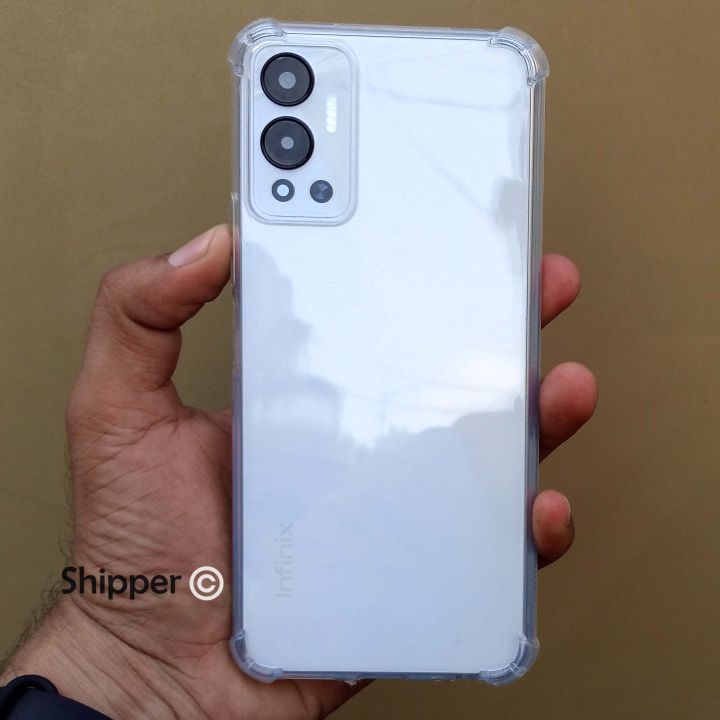 for Infinix Hot 12 Shockproof Airbag Case Transparent Clear Soft Phone Cover