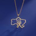 Symbol Ukraine Map During Necklace Trident National Train Flag Ukrainian Girl For Women Man Stainless Steel Toy. 