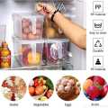 Home & Refrigerator Storage Box Transparent Sealed Rectangle Plastic Container with Lid and Handle By Golden Traders. 