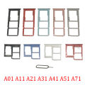Phone SIM SD Card Trays For Samsung Galaxy A01 A11 A21 A31 A41 A51 A71 Phone SIM Chip Card Slot Holder Part + Pin. 