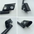 Aluminum 3 Piece Handle Universal Adjustable Black Handle Bar for Motorcycle Hollow Style Adjustable Length For Motorcycle - Blue For Cafe Racers, Honda CD70, CG 125, Suzuki etc. 