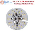 9W 12W AC DC DOB Plate White | Led Bulb Raw Material White Rechargeable Bulb Plate. 