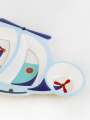 Helicopter Shaped 3-Compartment Melamine Tray Sky Blue. 