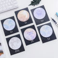 Korean stationery creative planet series sticky notes round tear-off notes small book office notes N times stickers. 