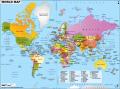 Political World Map Big Panaflex Poster Educational Chart School Office Decoration. 