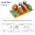 4A DC LC Filter FCC Car Audio High Frequency Filtering Low Pass Passive Electromagnetic Interference Filter Easy to Use. 