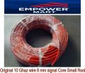 Premium 6mm Copper single  Core Wire for Solar Panels & Inverter Connection 10 Ghaz Rool. 