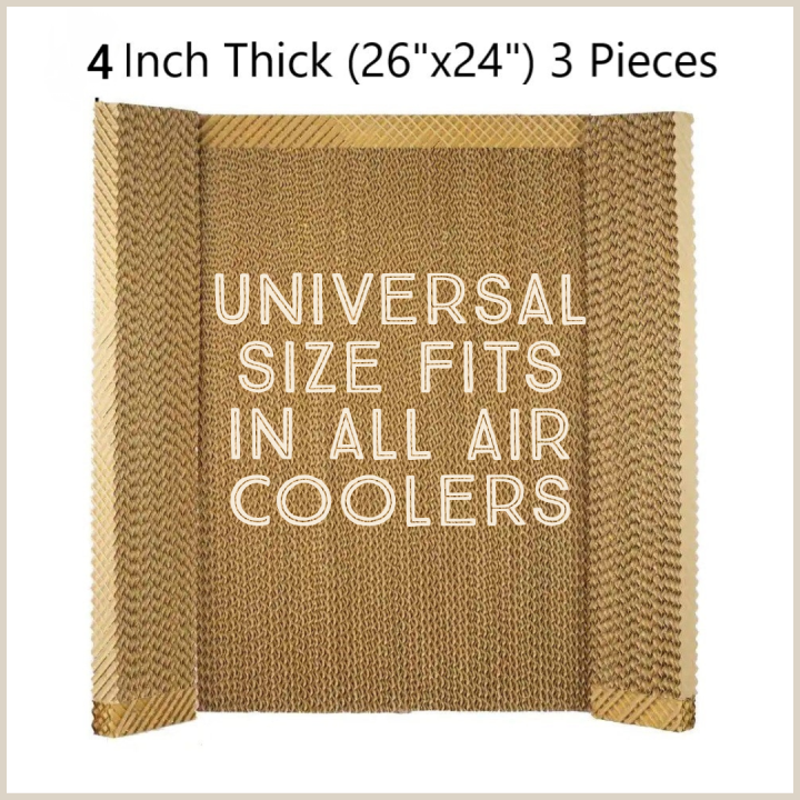 Set of 3 Imported Evaporative Air Cooler Cooling Pads (26"X24") 4 INCHES Thickness