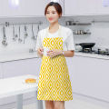 Geometric Pattern Apron Linen Children Adults Wave Triangle Nordic Sweet Apron for Home Kitchen Cooking Baking 55x68cm. 