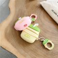 3D Summer Drinks Strawberry Banana Milk For Apple AirPods 2 Pro Case Silicone Headphone Wireless Bluetooth Earphone Cover. 