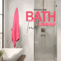 1 Pcs - Bath towel - 27x54" - 100% Cotton - Highly absorbent - Bath series. 