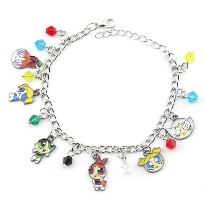 Women's Jewelry The Powerpuff Girls Bracelets Blossom Bubbles Buttercup Model Bracelet For Girls Friends Gift