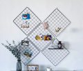 Grid Panel, Photo Wall Display, Metal Mesh Wall Decor, Multi functional Hanging Picture Wall, DIY, Art Display,. 