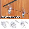 Zinc Alloy Glass Shelves Stand Bracket Nail Shelf Support Stud Cupboard Pegs Pin Cabinet Hold Plate Support. 