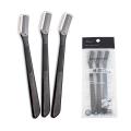 3pcs/set Eyebrow Trimmer Facial Hair Remover Women Eyebrow Razor Safety Shaper With Cap Black Cosmetics. 