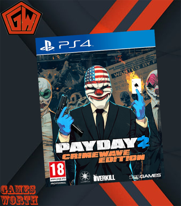 PLAYSTATION 4 DVD PAYDAY 2 CRIMEWAVE EDITION PS4 GAME