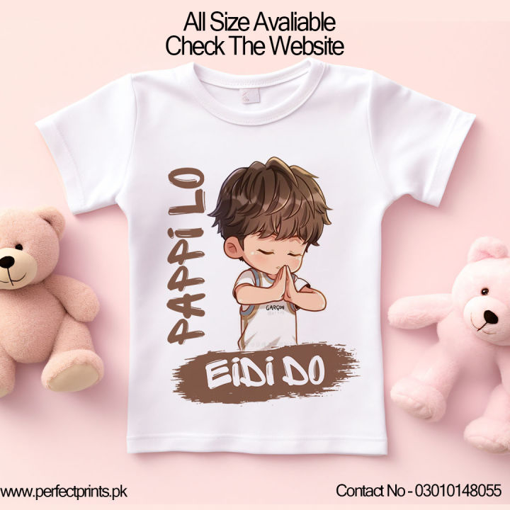 Best Pappi Lo Eidi Do Cute Baby Shirt