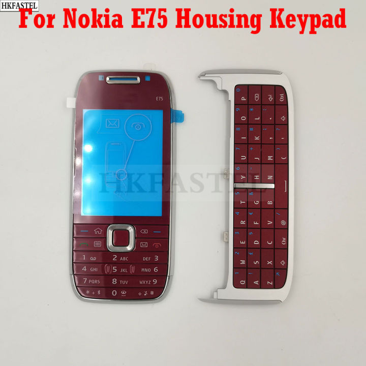 For Nokia E75 Mobile Phone Front Housing Cover Case Keypad replace parts