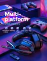 Mpow Iron Pro 2.4G Wireless Gaming Headset with detachable long braided 3.5mm cable for PS5/PS4/PC Computer Headset with Dual Chamber Driver, 7.1 Surround, Upto 17 hours of Use, Noise Cancelling Mic, 3D Bass. 