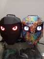LED  Light Bag  with Eye Motorcycle Bluetooth APP Control Waterproof Hard Shell Laptops Bags LED. 