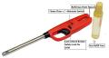 Kitchen Flame Plastic Lighter and Stainless Steel Adjustable with Gas Refill. 