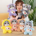 Stuffed Doll Toy Lovely Expression Cat Plush Toy Animal Plush Doll Pillow. 