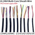 1M Wire 22AWG 20AWG Electronic Power Cable 2/3/4/5/6/7/8/9/10 Cores Flexible Stranded UL2464 PVC Signal Copper Wire. 