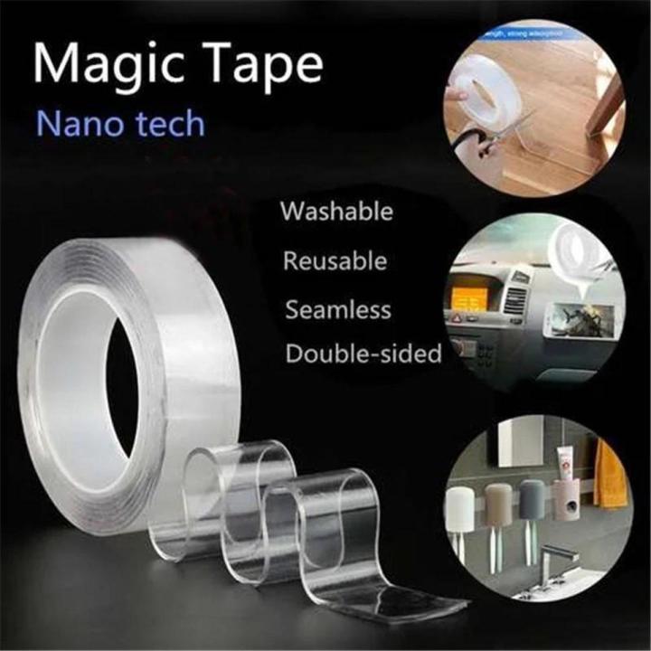Double Sided Nano Tape Traceless And Clear Washable Adhesive Grip Tape - 3 Meter