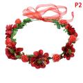 Handmade Fabric Adjustable Wreath Head Wear Wedding Decoration Flower Crown Bride Hair Accessories Flower Wreaths. 