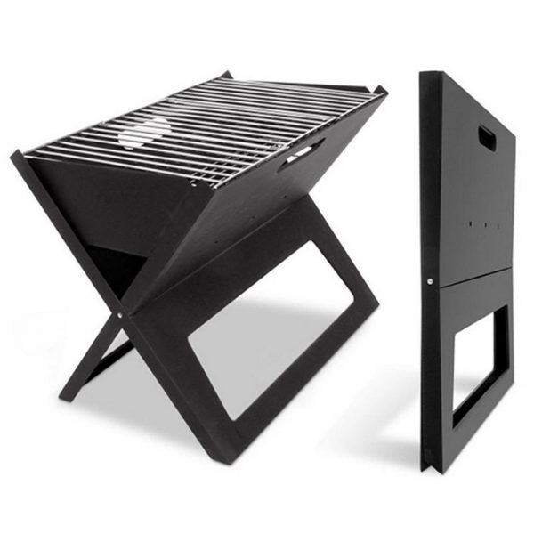 Portable%20Charcoal%20X%20-%20Type%20Folding%20Barbecue%20Grill,%20BBQ%20/%20BAR%20B%20Q%20Portable%20Grill%20Stove%20Camping%20Travel%20Party%20Cooking%20100%25%20-%20BLACK%20Original%20-%20Image%202