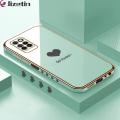 Jizetin (Free Lanyard) for Infinix Note 10 Pro / Note 10 Pro NFC Back Cover Heart loved Luxury 6D Plating Case Side Pattern Soft Silicone Square Phone Cases. 