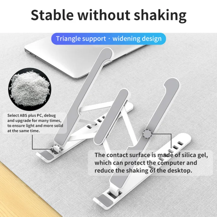 Foldable%20laptop%20stand%20for%20bed%20lightweight%20ventilate%20portable%20laptop%20stand%20with%207-Level%20adjustable%20Height%20%20for%2011%20-%2015%20Inch%20notebook%20stand%20ABS%20High%20Quality%20plastic%20laptop%20stand%20with%20aluminum%20center%20rod%20and%20non-slip%20silicon%20grip.%20-%20Image%203