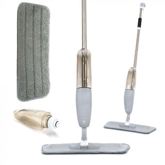 Multifunction Mop 360° Rotating Water Spray Flat Mop with Refillable Bottle – Microfiber ...