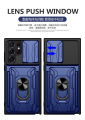Samsung Galaxy S22 Ultra Phone Case, Hard Armor Camera Protection Cover Ring Stand Card Multifunctional Casing. 