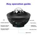 Colorful Starry Sky Galaxy Projector Nightlight Child Bluetooth USB Music Player Star Night Light Romantic Projection Lamp Gifts. 