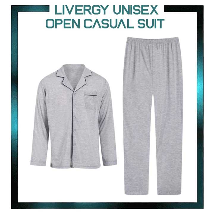 Stylish Export Quality Unisex Livergy Button Open Casual Tracksuit For Men & Women
