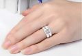 Couple Ring/Silver/Zircon/Imported/Men/Women. 