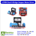L298N Dual H-Bridge Stepper Motor Driver Module for Arduino DIY by Electrica. 