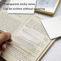 Transparent sticky notes pack of 50- 3x3inches transparent waterproof sticky notes- quality product- Bookmarks notes pack of 50-Translucent School Office Supplies for Book Notes Highlights-3x3 inch Clear Sticky Notes. 