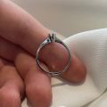 Crystal Zircon Stone Oval Diamond Ring for girl Engagement Solitaire Ring Size - Gift Boxed Ring. 