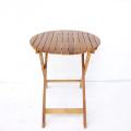 Beach Wood Folding Round Table. 