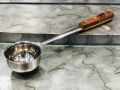 Spoon - Milk or Tea Spoon - High Quality Small 12" Stainless Steel Wooden Handle Milk Pouring Tea Laddle Cooking Deep Spoon چائے والا پوا. 