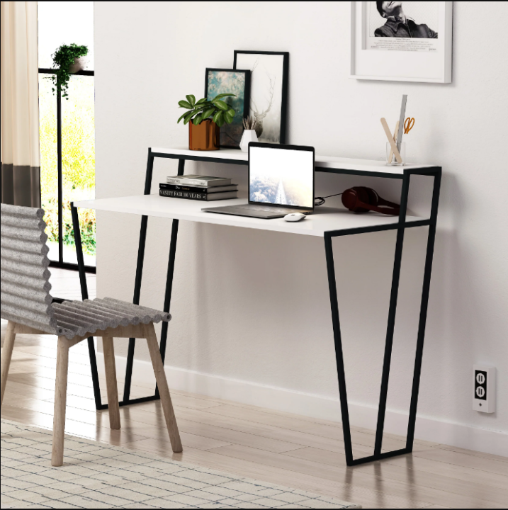 Handmade Wooden and Metal Computer Desk Study Desk Notebook Desk ...