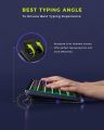 Jelly Comb Backlit Wireless Keyboard, 2.4G Rechargeable Cordless Illuminated Keyboard, Full Size Ergonomic RGB Backlit Gaming Keyboard with Foldable Stand for PC, Laptop, Computer, Desktop, Office model IWG-DHXKB02. 