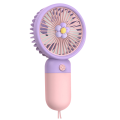 Summer Keychain Ceiling Fan Portable USB Rechargeable Ultra Light Handheld Flower Mini Fan. 